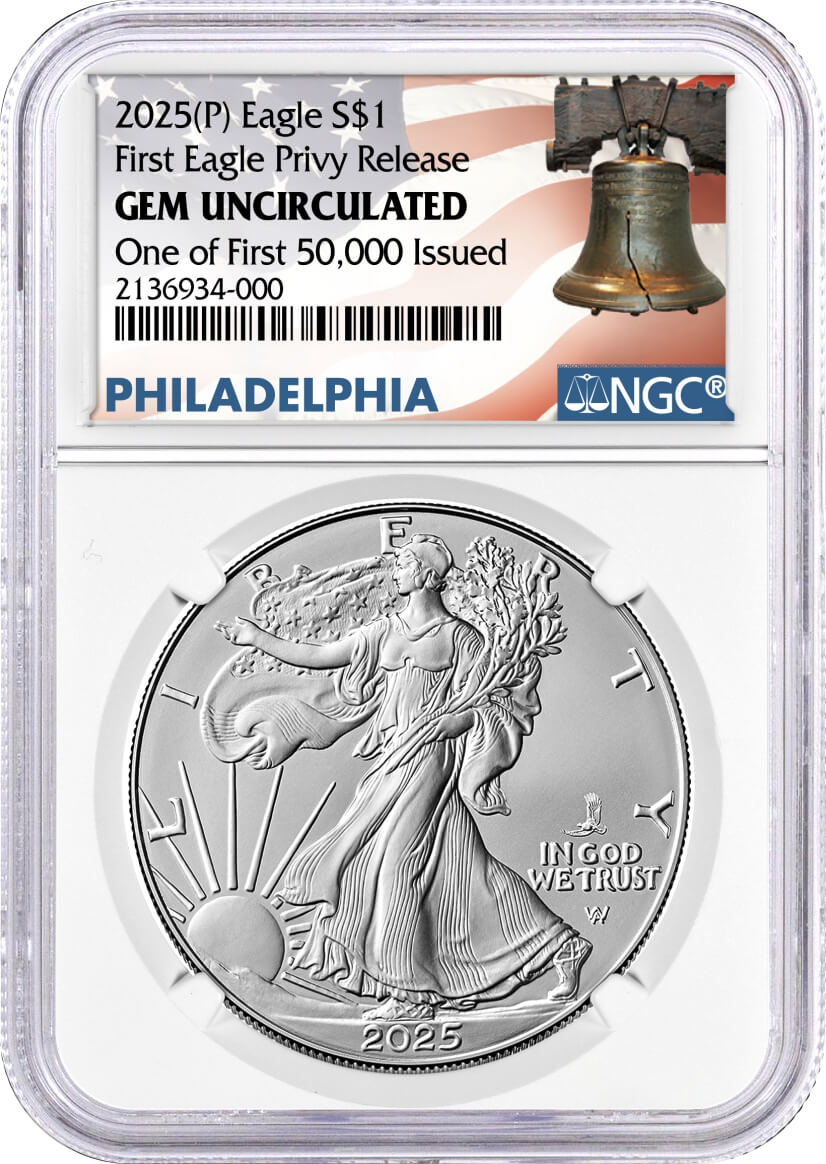 2025年 アメリカ シルバーイーグル Privy NGC 【初期5万枚限定】 2025年 アメリカ シルバーイーグル Privy NGC 【初期5万枚限定